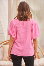 Load image into Gallery viewer, Piper Pink Linen Batwing Top