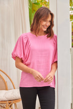 Load image into Gallery viewer, Piper Pink Linen Batwing Top