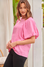 Load image into Gallery viewer, Piper Pink Linen Batwing Top