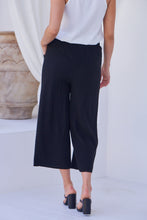 Load image into Gallery viewer, Clover Black Linen Culotte Pants
