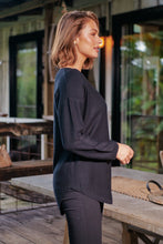 Load image into Gallery viewer, Cameron Long Sleeve Pullover Black Knit