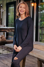 Load image into Gallery viewer, Cameron Long Sleeve Pullover Black Knit