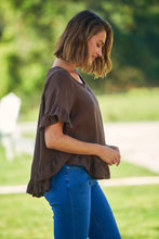 Load image into Gallery viewer, Aries Brown Linen Tee