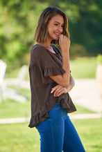 Load image into Gallery viewer, Aries Brown Linen Tee