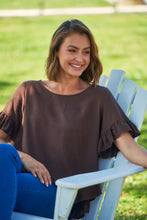 Load image into Gallery viewer, Aries Brown Linen Tee