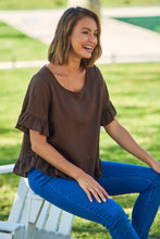 Load image into Gallery viewer, Aries Brown Linen Tee