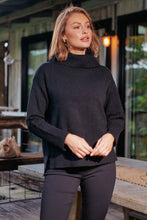 Load image into Gallery viewer, Sophie High Neck Black Knit Jumper