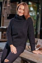 Load image into Gallery viewer, Sophie High Neck Black Knit Jumper
