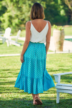 Load image into Gallery viewer, Spring Blue Floral Maxi skirt