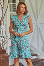 Load image into Gallery viewer, Maggie Pastel Green/Pink Floral Dress