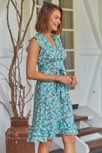 Load image into Gallery viewer, Maggie Pastel Green/Pink Floral Dress