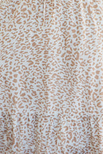 Load image into Gallery viewer, Robin White/Beige Leopard Print Elasticated Waist Maxi Dress