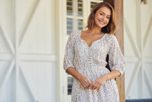 Load image into Gallery viewer, Robin White/Beige Leopard Print Elasticated Waist Maxi Dress