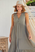 Load image into Gallery viewer, Bethanie Layered Midi Sage Dress