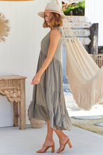 Load image into Gallery viewer, Bethanie Layered Midi Sage Dress
