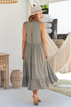Load image into Gallery viewer, Bethanie Layered Midi Sage Dress