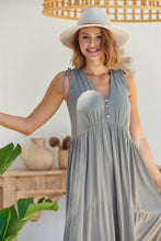 Load image into Gallery viewer, Bethanie Layered Midi Sage Dress