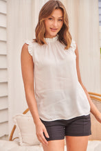 Load image into Gallery viewer, Frankie White High neck top