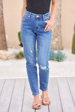 Load image into Gallery viewer, Delta Dark Washed Blue Denim Torn Knee Jeans