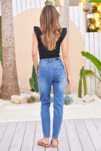 Load image into Gallery viewer, Delta Dark Washed Blue Denim Torn Knee Jeans