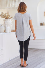 Load image into Gallery viewer, Riley Animal Print Grey/Orange Cap Sleeve Tee