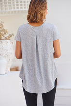 Load image into Gallery viewer, Riley Animal Print Grey/Orange Cap Sleeve Tee