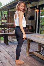 Load image into Gallery viewer, Rip Knee Black Denim Skinny Jean