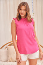 Load image into Gallery viewer, Frankie Hot Pink High Neck Sleeveless Top