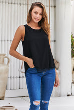 Load image into Gallery viewer, Serena Black Lace Trim Layered Singlet