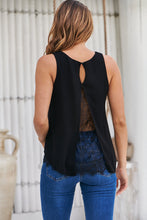 Load image into Gallery viewer, Serena Black Lace Trim Layered Singlet