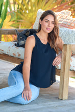 Load image into Gallery viewer, Serena Black Lace Trim Layered Singlet