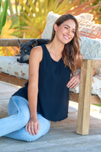 Load image into Gallery viewer, Serena Black Lace Trim Layered Singlet