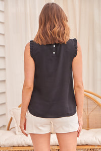 Frankie Black High neck top