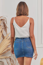 Load image into Gallery viewer, Classic Soft Denim Blue Mini Skirt