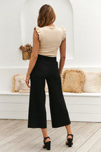 Load image into Gallery viewer, Avril Tie Front Black Culottes