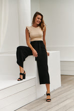 Load image into Gallery viewer, Avril Tie Front Black Culottes