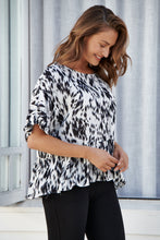 Load image into Gallery viewer, Love Frill Black Print Sleeve Top
