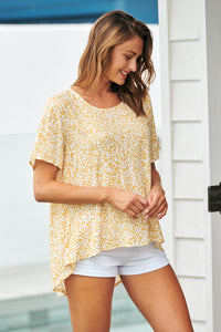 Monte Leopard Yellow Tee