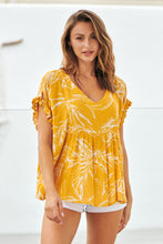 Load image into Gallery viewer, Palm Springs Yelow Frill Tee