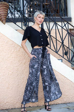 Load image into Gallery viewer, Alyssa Wide leg Animal Brush Print Pants