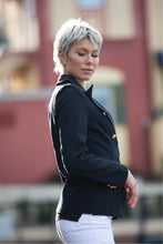 Load image into Gallery viewer, Seralo Gold Button Black Blazer