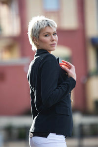 Seralo Gold Button Black Blazer